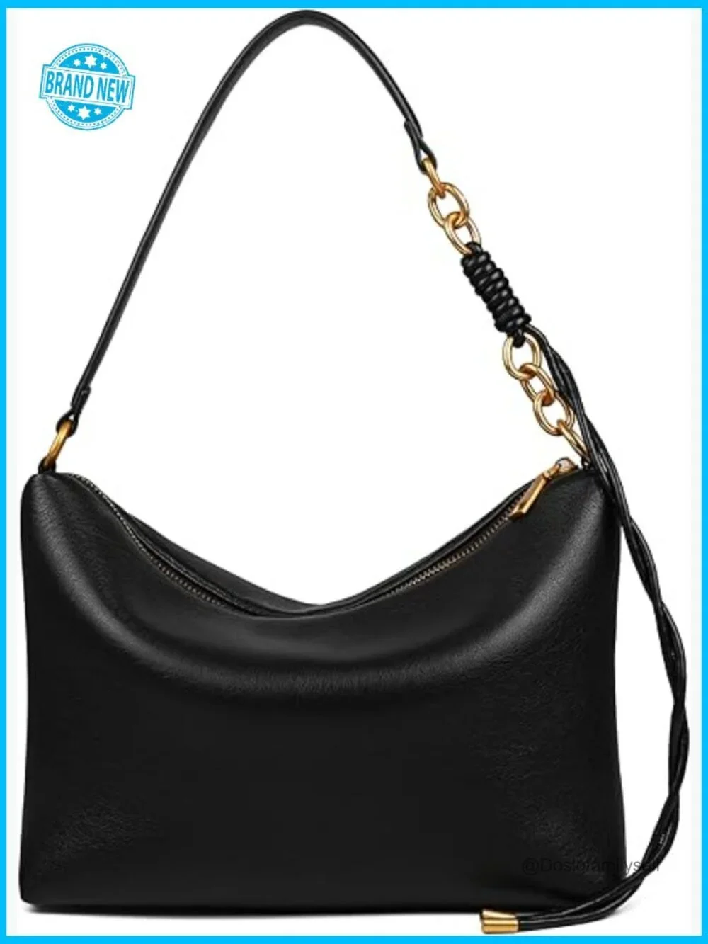 Vegan Leather Slouchy Hobo Bag Lightweight Crossbody Tote Shoulder Purse